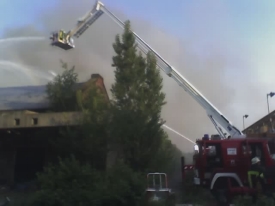 Lagerhallenbrand in Wittenberg
