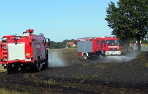 Straßengrabenbrand vorm Ortseingang Lindwerder