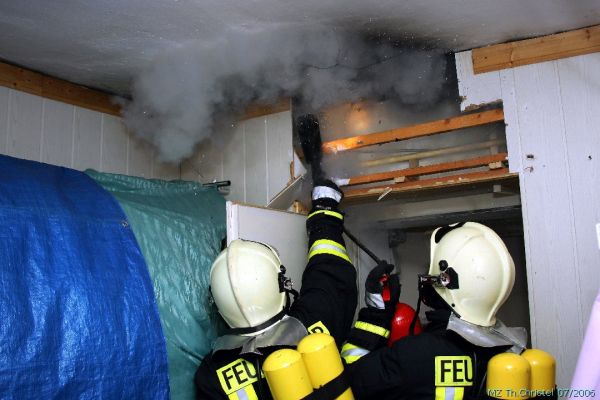 Kabelbrand in einem Wohn- und Geschäftshaus