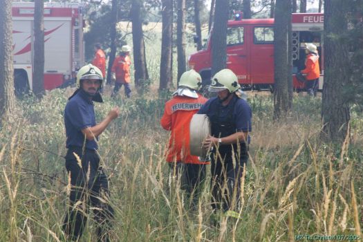 Waldbrand zwischen Morxdorf und Mark Friedersdorf