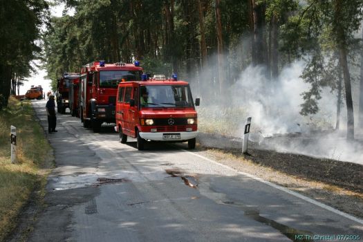 Waldbrand zwischen Morxdorf und Mark Friedersdorf