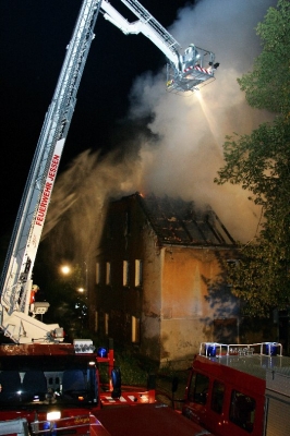 Brand der alten Mühle in Annaburg