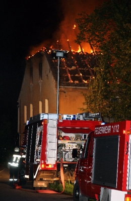 Brand der alten Mühle in Annaburg