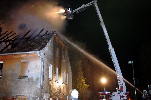 Brand der alten Mühle in Annaburg