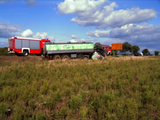 VKU auf der B187 am Abzweig Mönchenhöfe