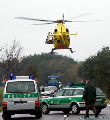 VKU auf der B187 zwischen Jessen und Listerfehrda
