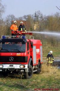 Ödlandbrand in Schweinitz