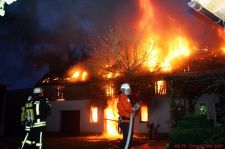 Brand im Stadtteil Linda