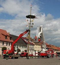 Technische Hilfe auf dem Marktplatz in Jessen