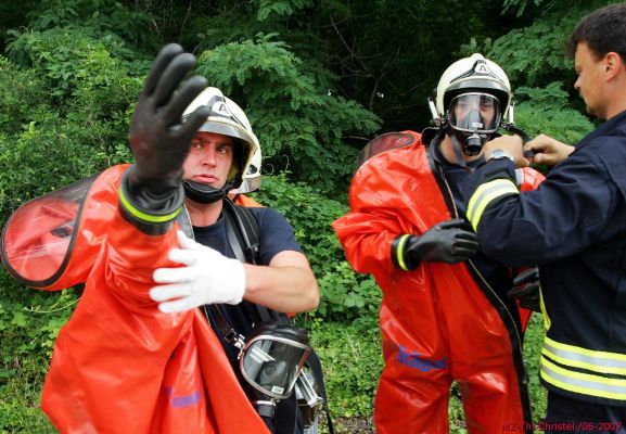 Einsatzübung des Gefahrgutzuges des Landkreises Wittenberg