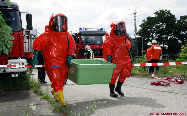 Einsatzübung des Gefahrgutzuges des Landkreises Wittenberg