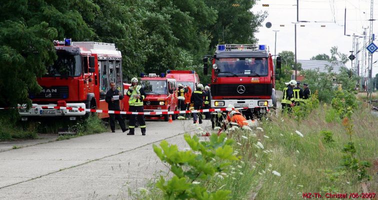 Einsatzübung des Gefahrgutzuges des Landkreises Wittenberg