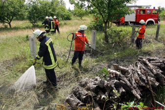 Ödlandbrand in Schweinitz