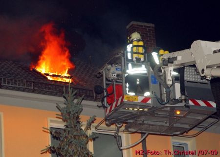 Dachgeschossbrand in Jessen