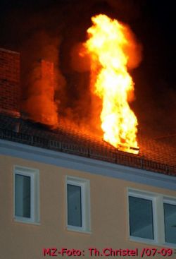 Dachgeschossbrand in Jessen