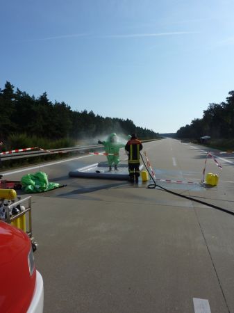 Gefahrguteinsatz auf der BAB 9 am 17. Juli 2009