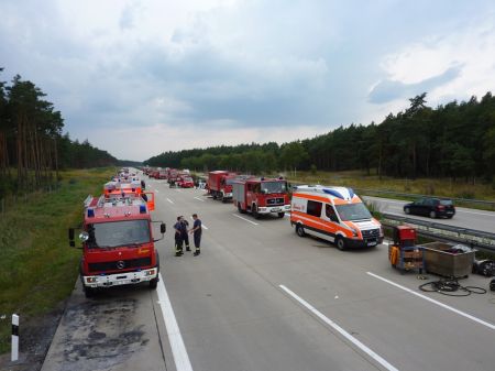 Gefahrguteinsatz auf der BAB 9 am 17. Juli 2009