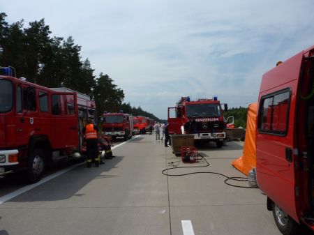 Gefahrguteinsatz auf der BAB 9 am 17. Juli 2009