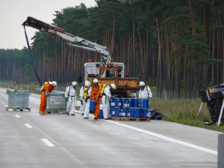 Gefahrguteinsatz auf der BAB 9 am 17. Juli 2009