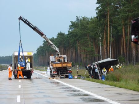 Gefahrguteinsatz auf der BAB 9 am 17. Juli 2009