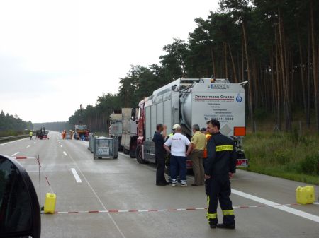 Gefahrguteinsatz auf der BAB 9 am 17. Juli 2009