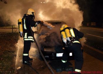 PKW-Brand zwischen Jessen und Schweinitz